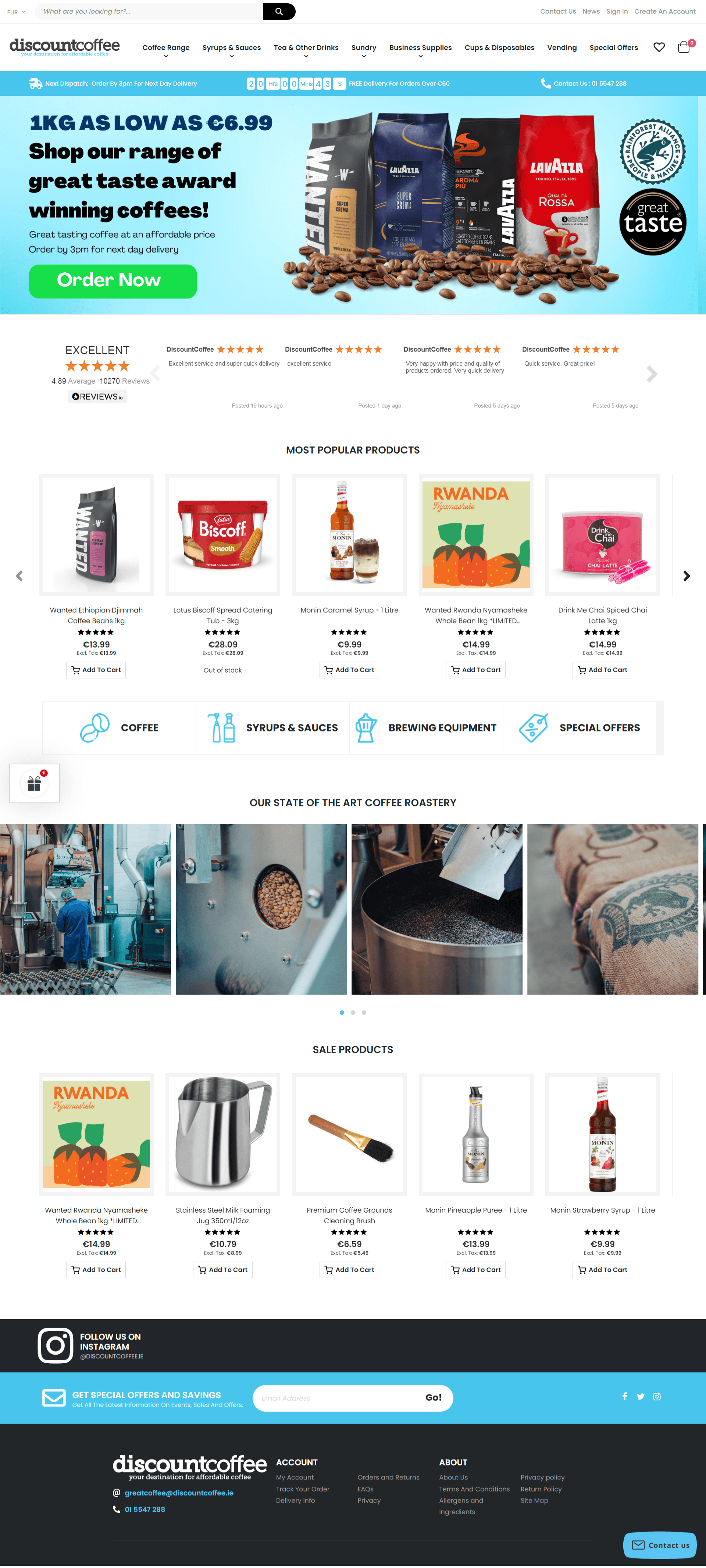 Discountcoffee - Homepage