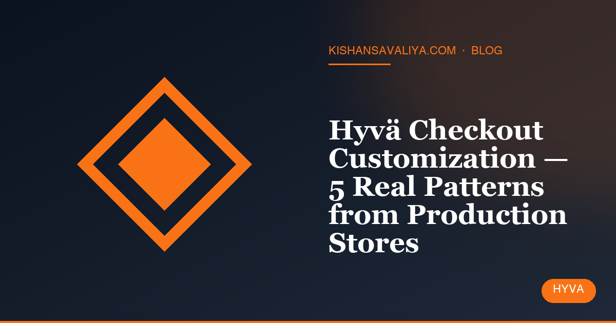 Hyvä Checkout Customization — 5 Real Patterns from Production Stores