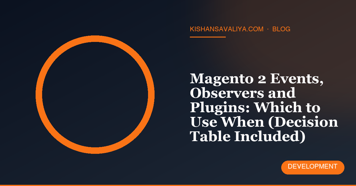 Magento 2 Events, Observers and Plugins: Which to Use When (Decision Table Included)
