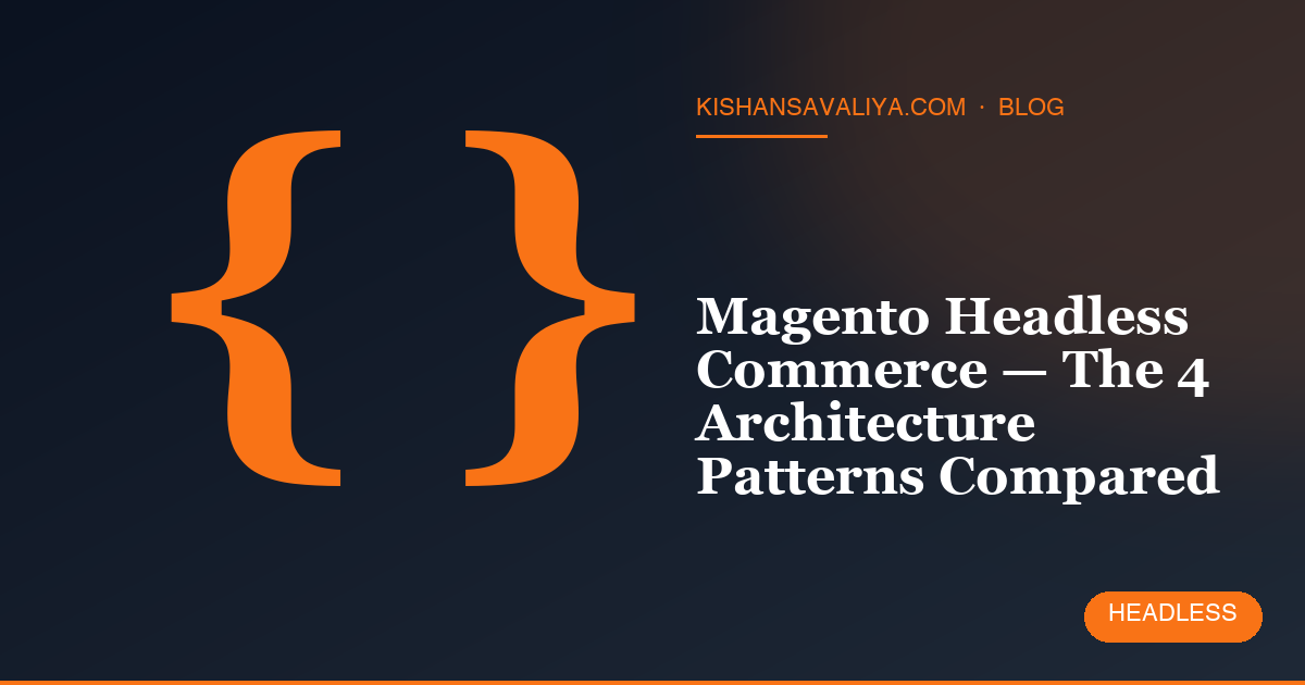 Magento Headless Commerce — The 4 Architecture Patterns Compared