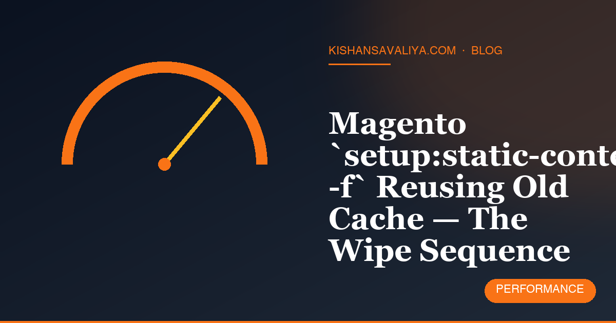 Magento `setup:static-content:deploy -f` Reusing Old Cache — The Wipe Sequence