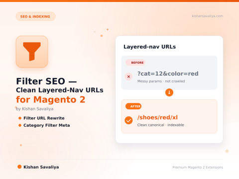 Filter SEO — Clean Layered-Nav URLs for Magento 2 - Magento 2 extension by Kishan Savaliya
