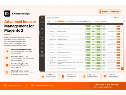 Panth Indexer Manager - Magento 2 extension by Kishan Savaliya