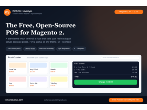 Panth MagePos Point of Sale - Magento 2 extension by Kishan Savaliya
