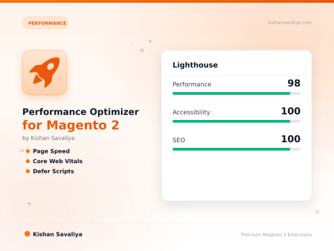 Performance Optimizer for Magento 2 - Magento 2 extension by Kishan Savaliya