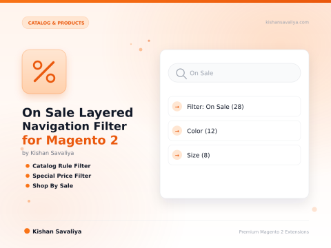 On Sale Layered Navigation Filter for Magento 2 - Magento 2 extension by Kishan Savaliya