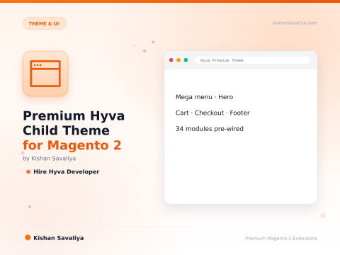 Premium Hyva Child Theme for Magento 2 - Magento 2 extension by Kishan Savaliya