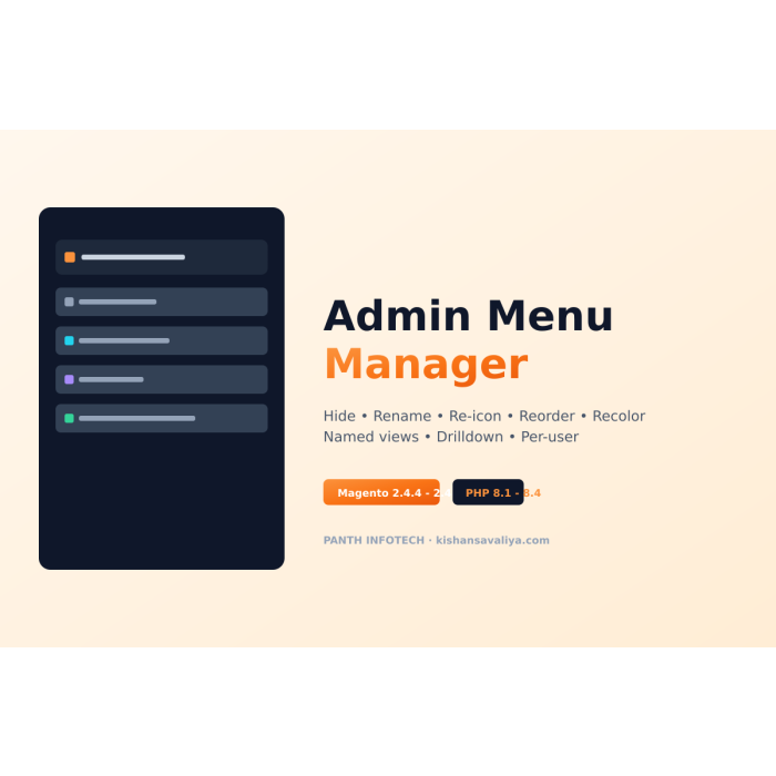 Panth Admin Menu Manager