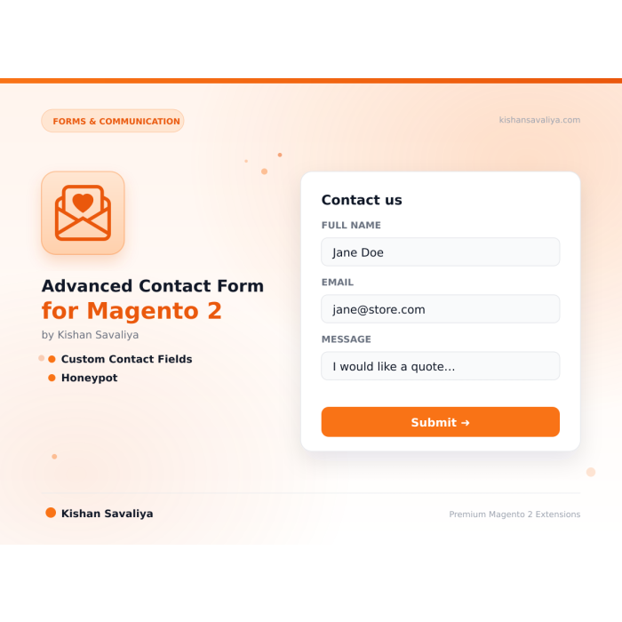 Advanced Contact Form for Magento 2