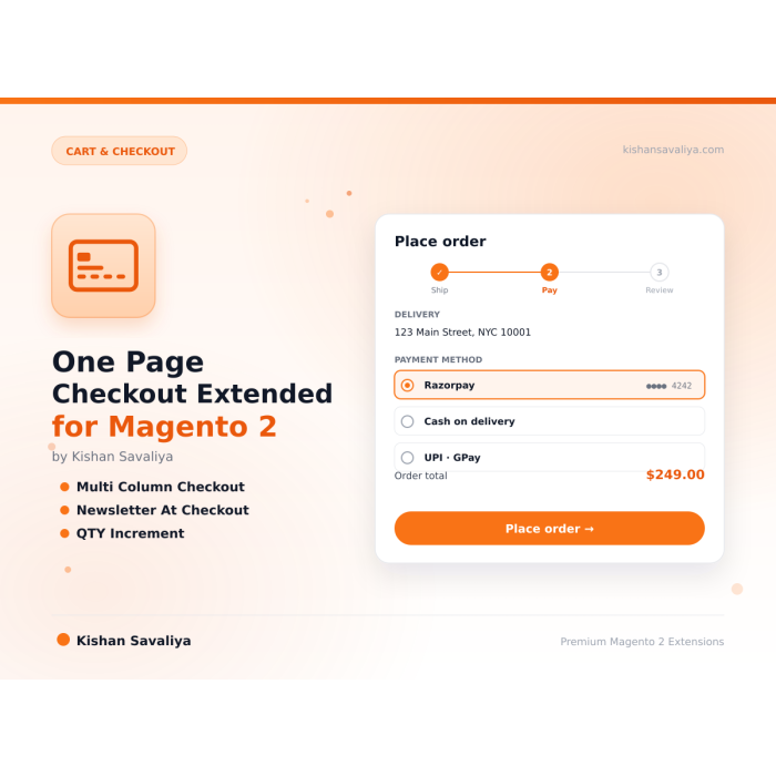 One Page Checkout Extended for Magento 2
