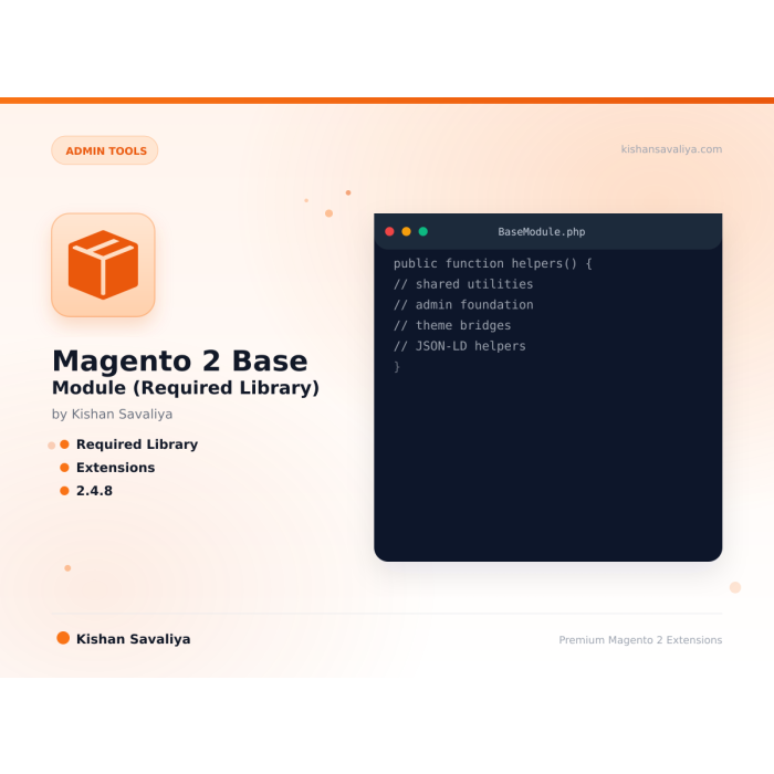 Magento 2 Base Module (Required Library)