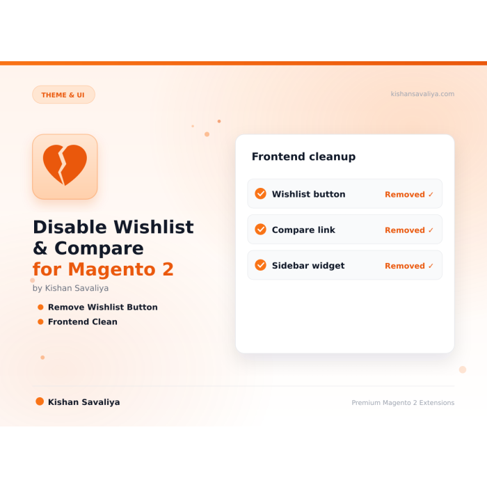 Disable Wishlist & Compare for Magento 2