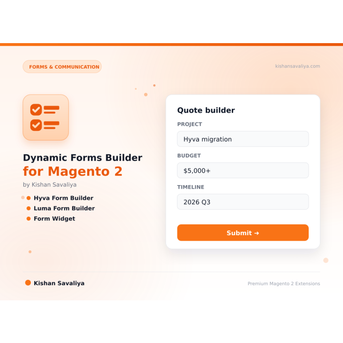 Dynamic Forms Builder for Magento 2