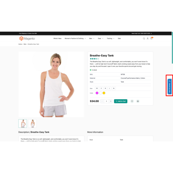 EU Right of Withdrawal Button for Magento 2 - storefront floating side tab for the Directive (EU) 2023/2673 order-cancellation function