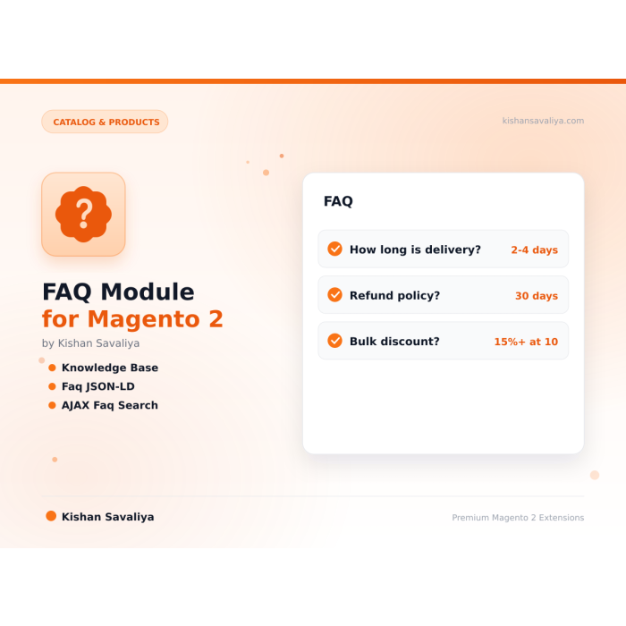 FAQ Module for Magento 2 with FAQPage Schema