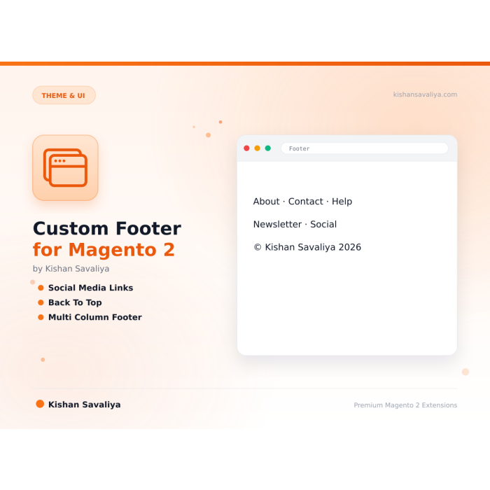 Custom Footer for Magento 2