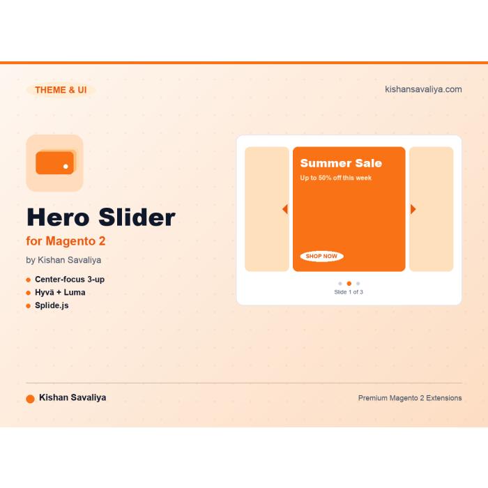 Panth Hero Slider for Magento 2 - center-focused homepage carousel hero