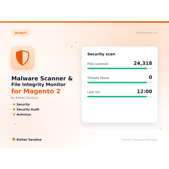 Malware Scanner & File Integrity Monitor for Magento 2