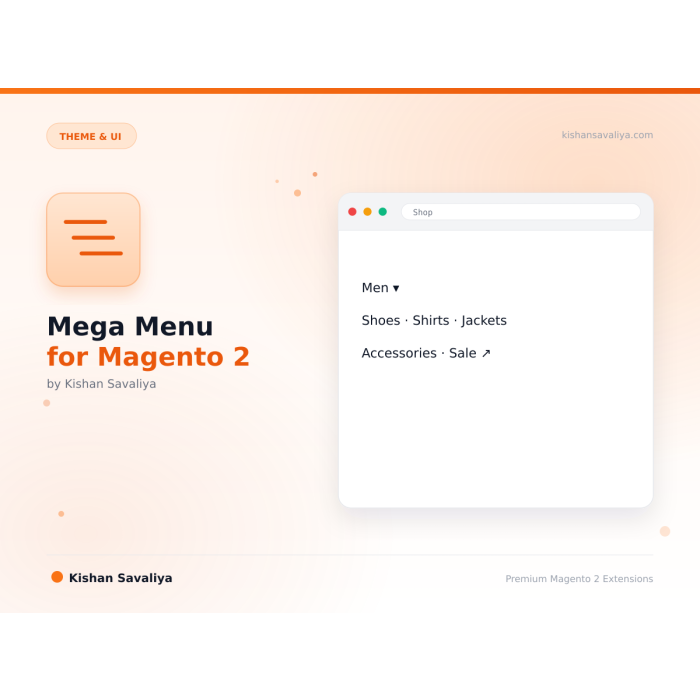 Mega Menu for Magento 2 — Multi-Level Dropdown Navigation