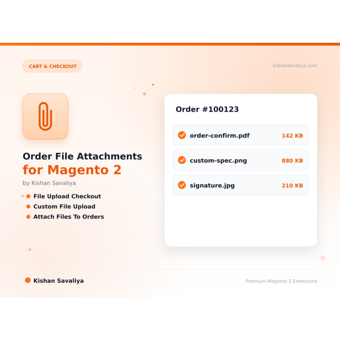 Order File Attachments for Magento 2