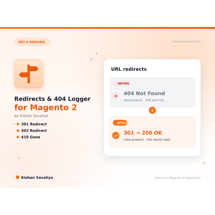 Redirects & 404 Logger for Magento 2