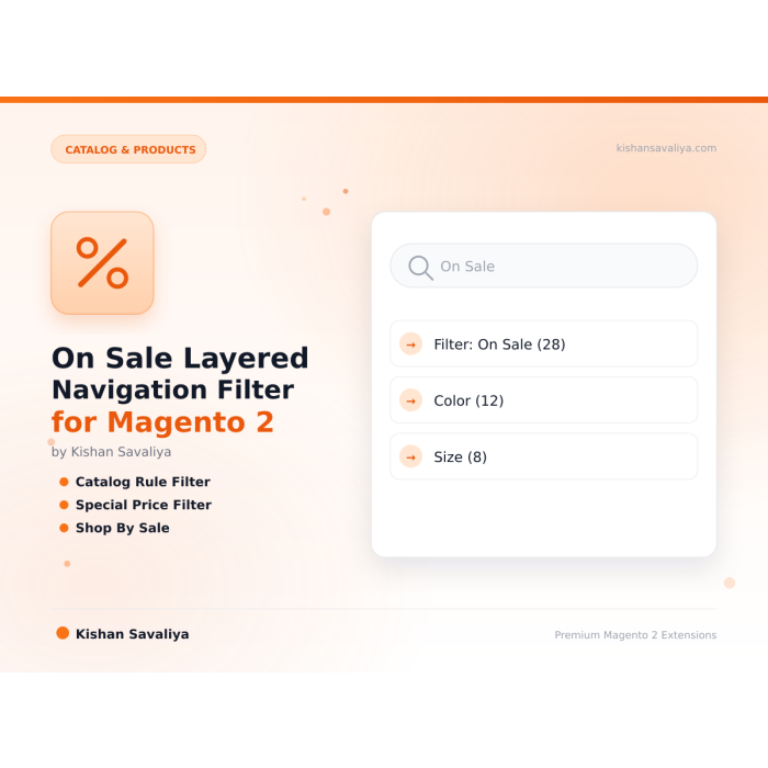 On Sale Layered Navigation Filter for Magento 2