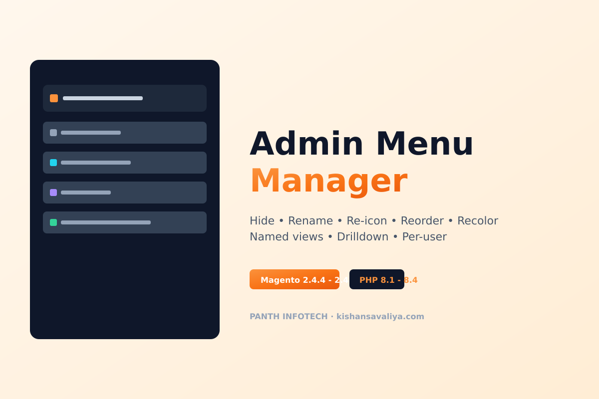Panth Admin Menu Manager