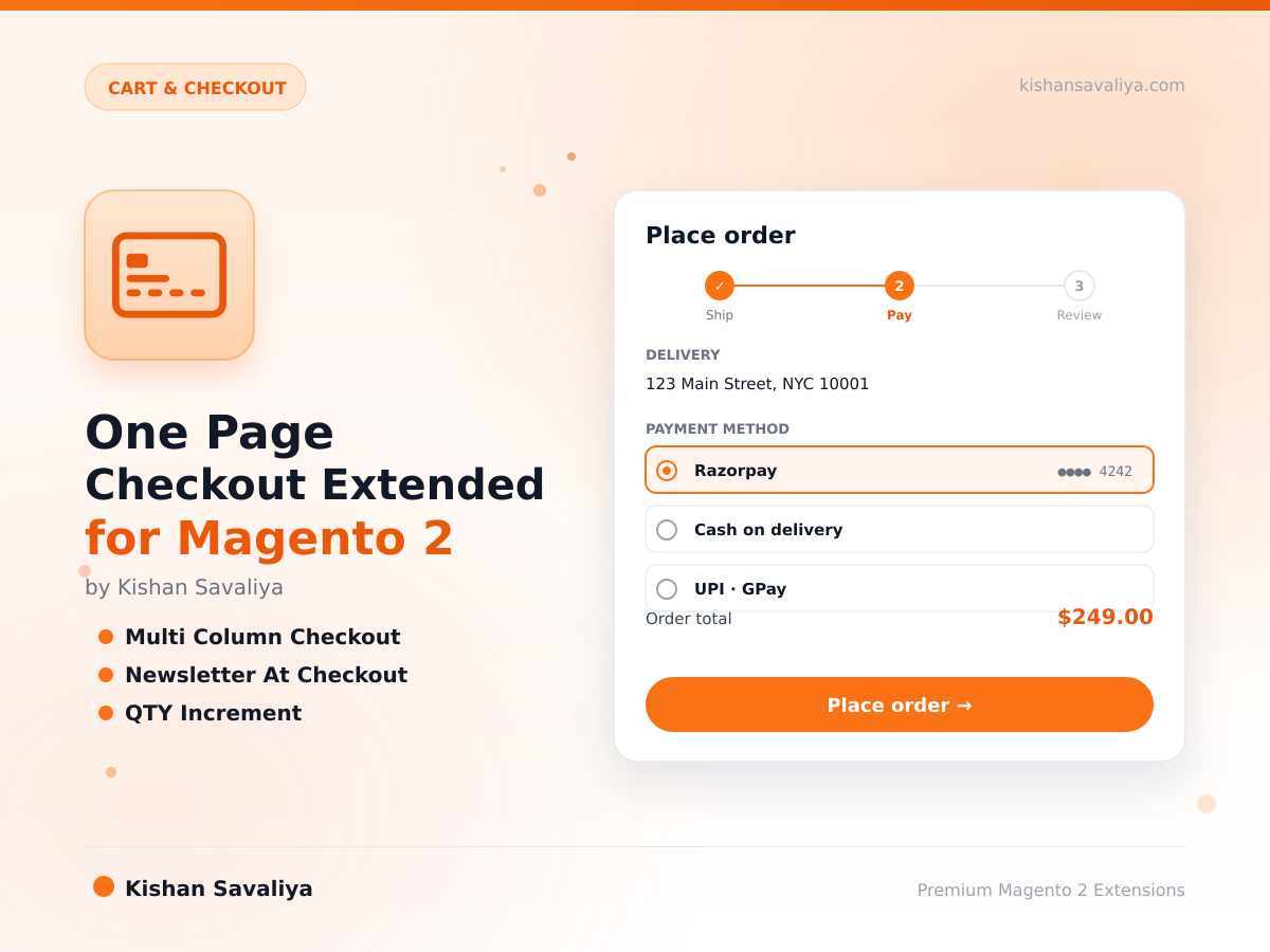 One Page Checkout Extended for Magento 2