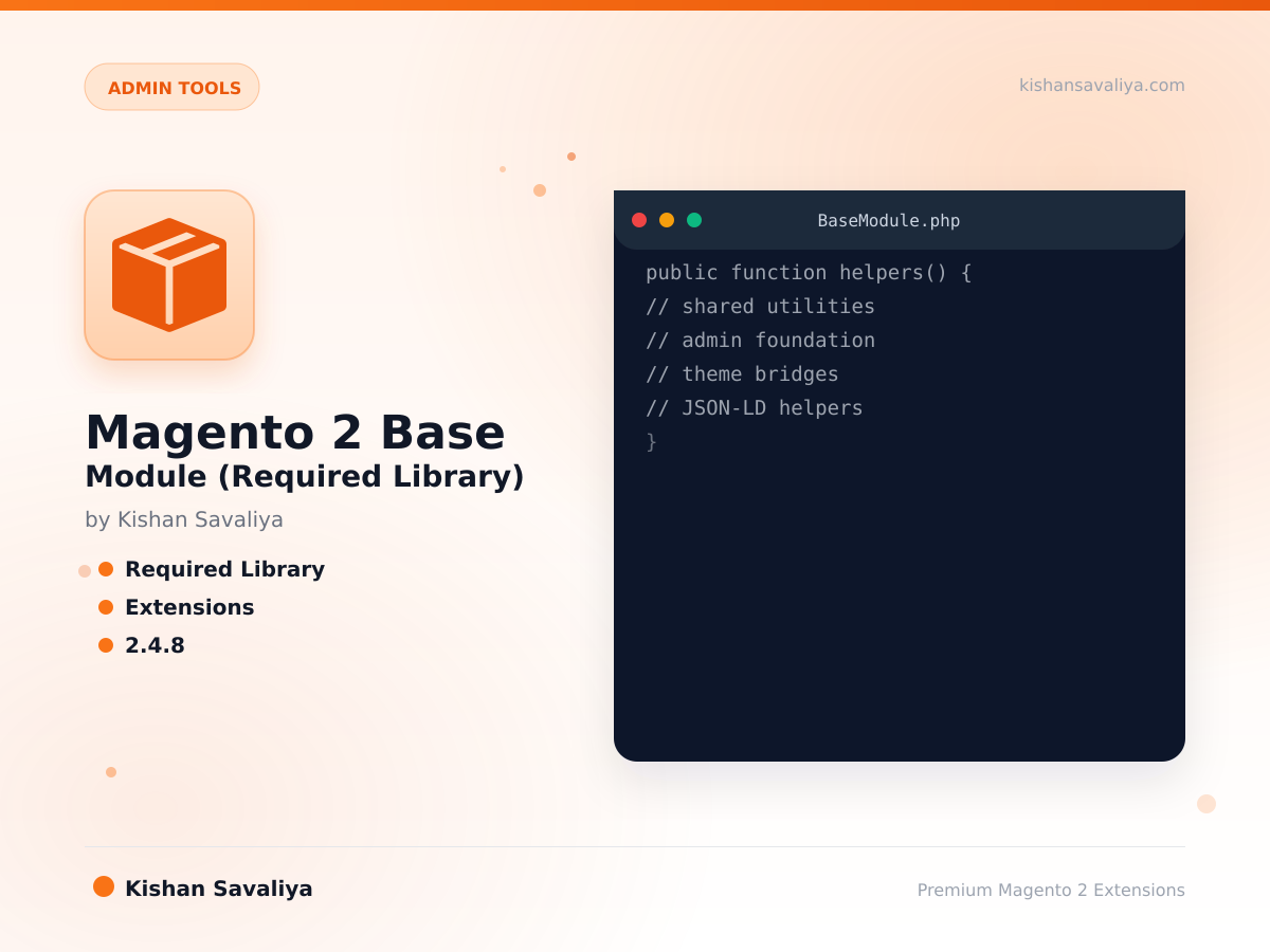 Magento 2 Base Module (Required Library)