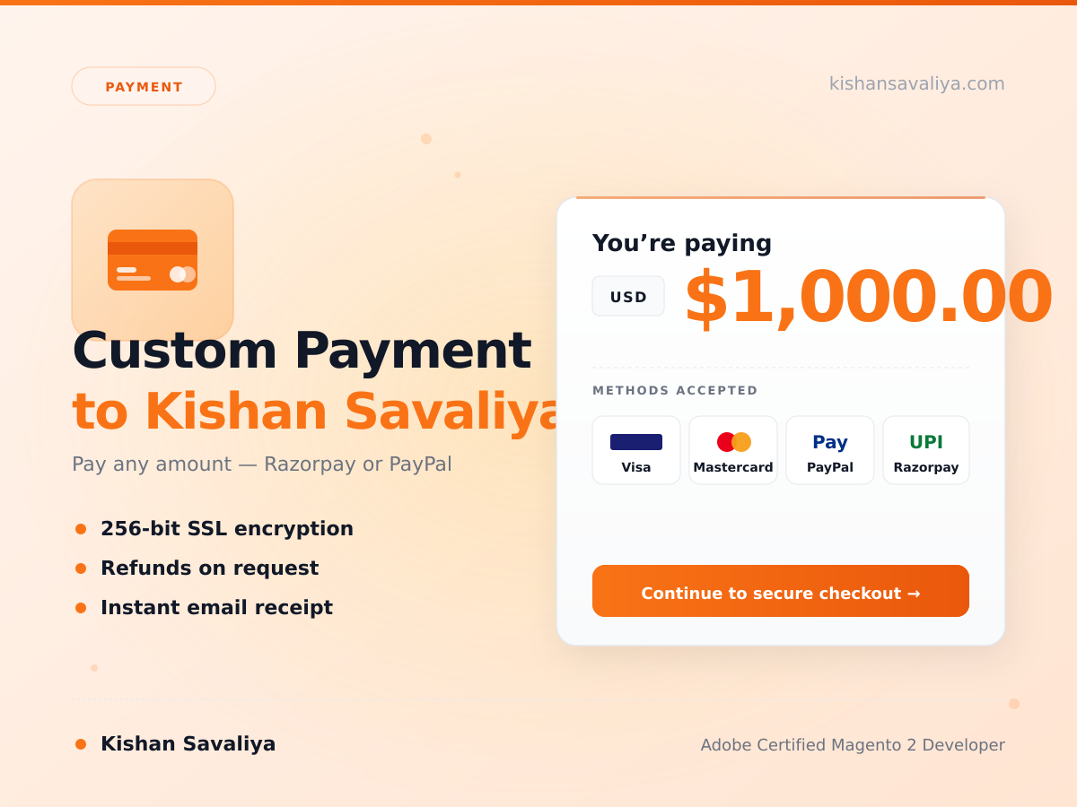 Pay Kishan Savaliya