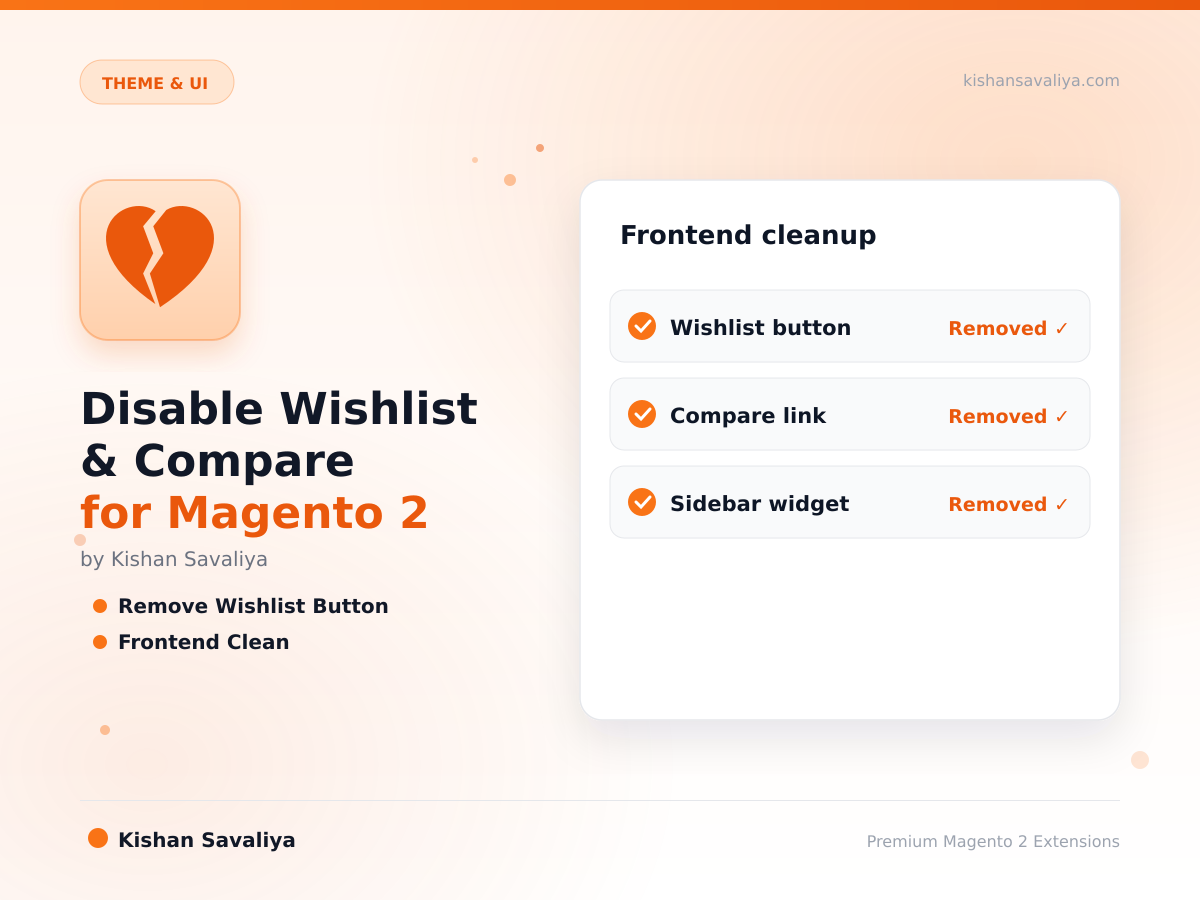 Disable Wishlist & Compare for Magento 2
