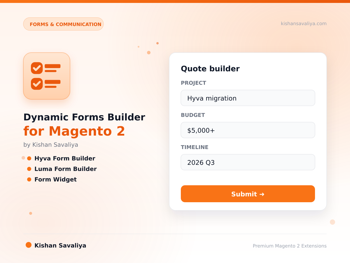 Dynamic Forms Builder for Magento 2