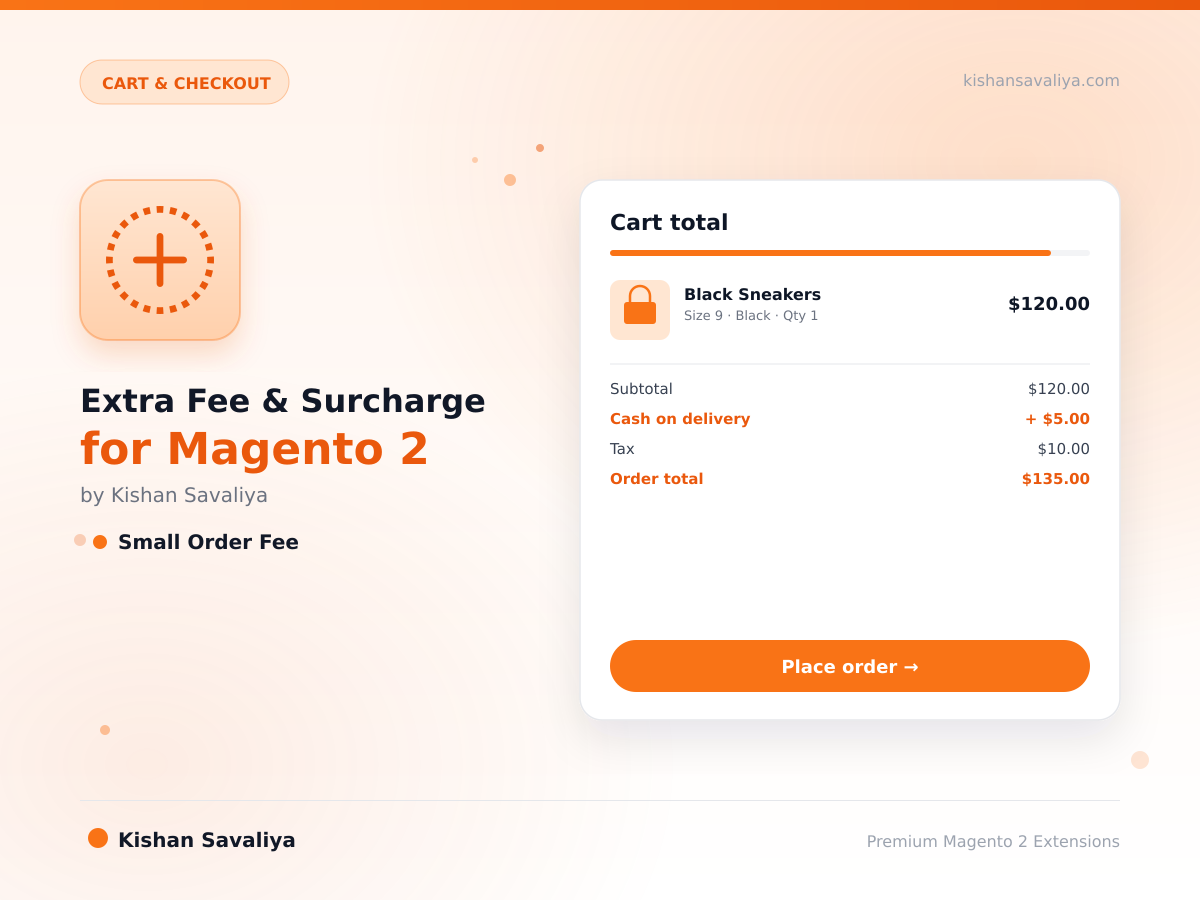 Extra Fee & Surcharge for Magento 2 Checkout
