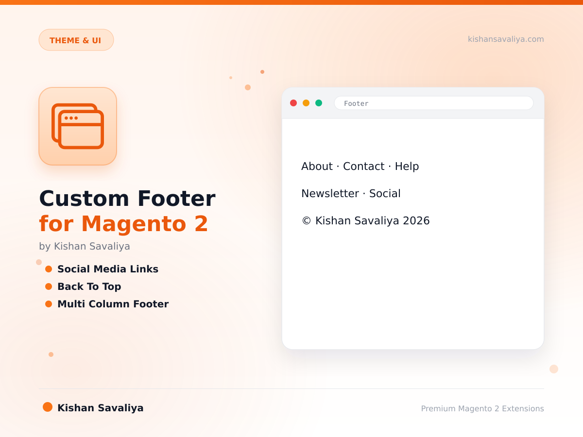 Custom Footer for Magento 2