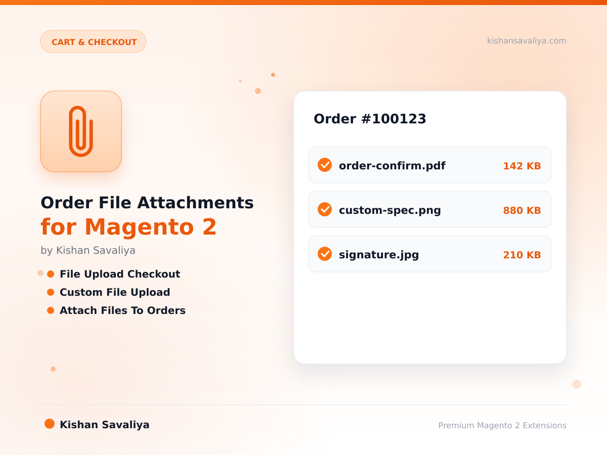 Order File Attachments for Magento 2