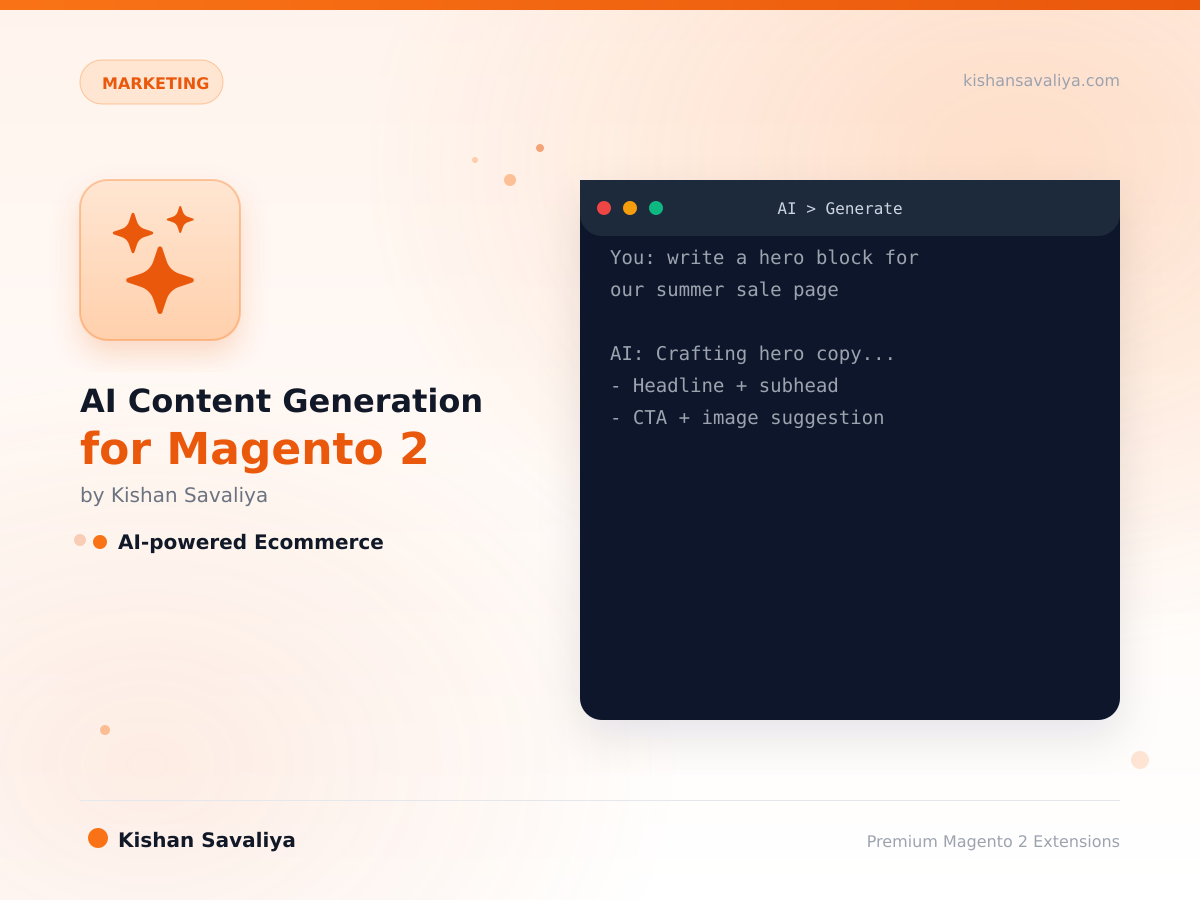 AI Content Generation for Magento 2 PageBuilder