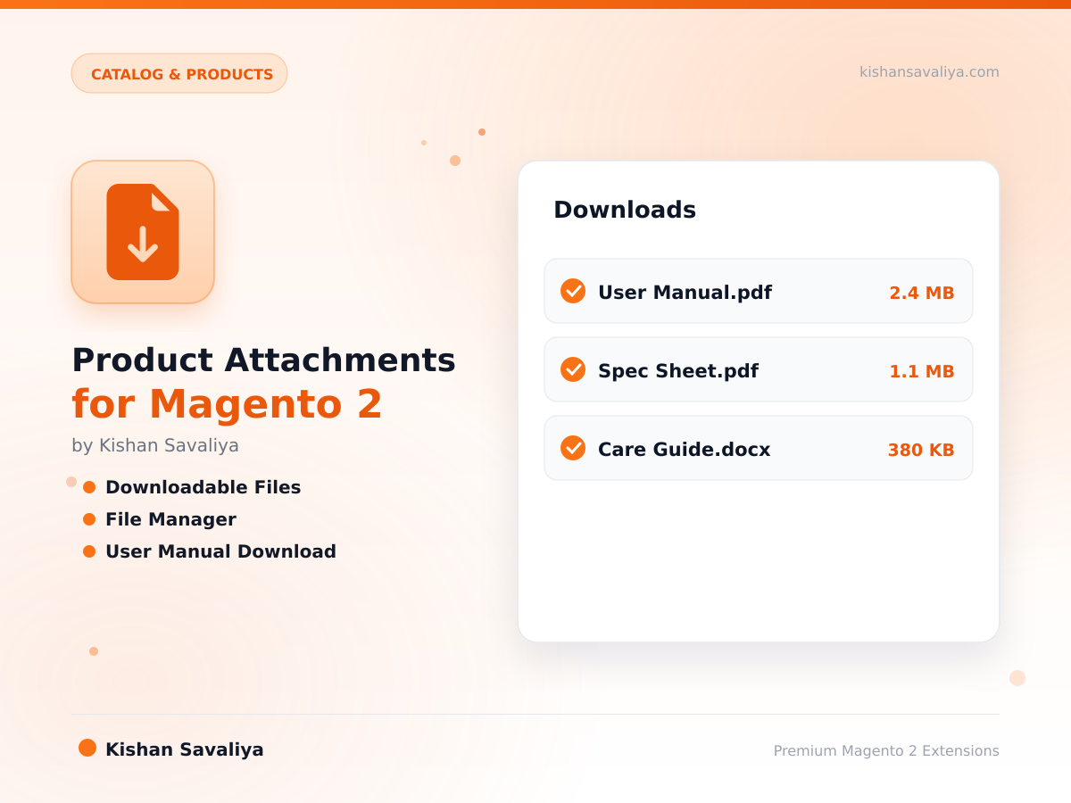 Product Attachments for Magento 2