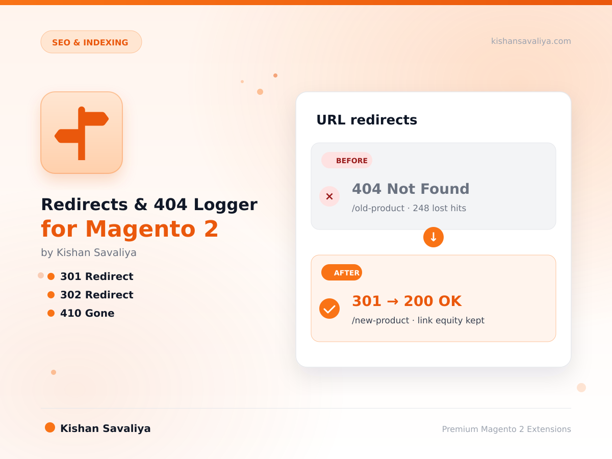 Redirects & 404 Logger for Magento 2