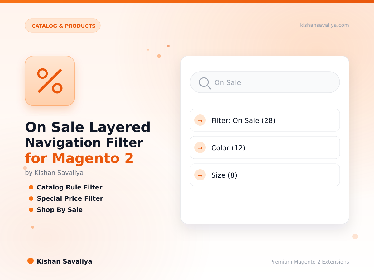 On Sale Layered Navigation Filter for Magento 2