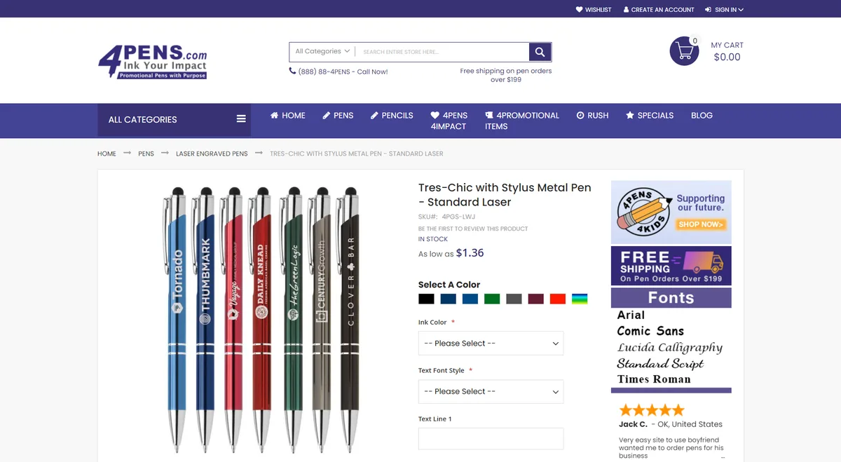 Productview hero screenshot — 4pens com