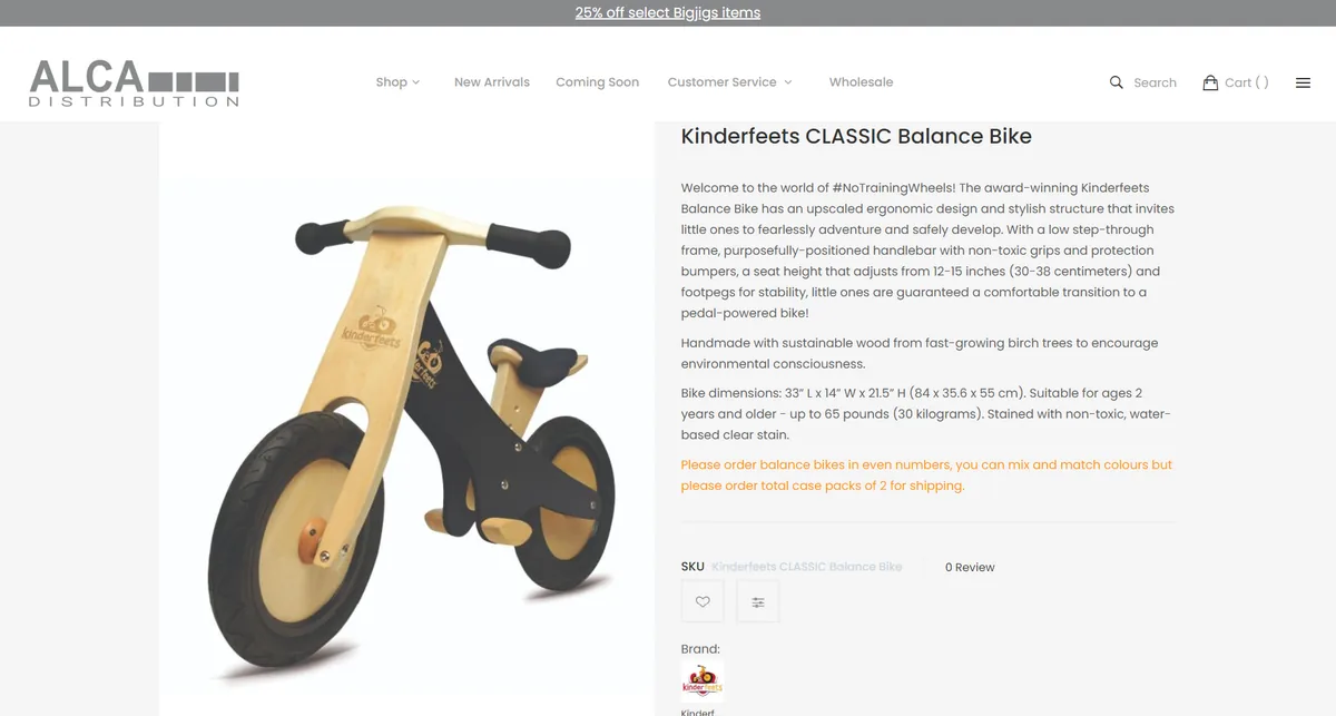 Productviewpage hero screenshot — alcadistribution com
