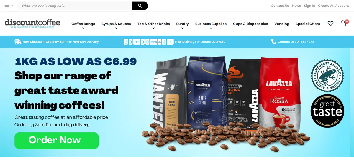 Discountcoffee - Homepage