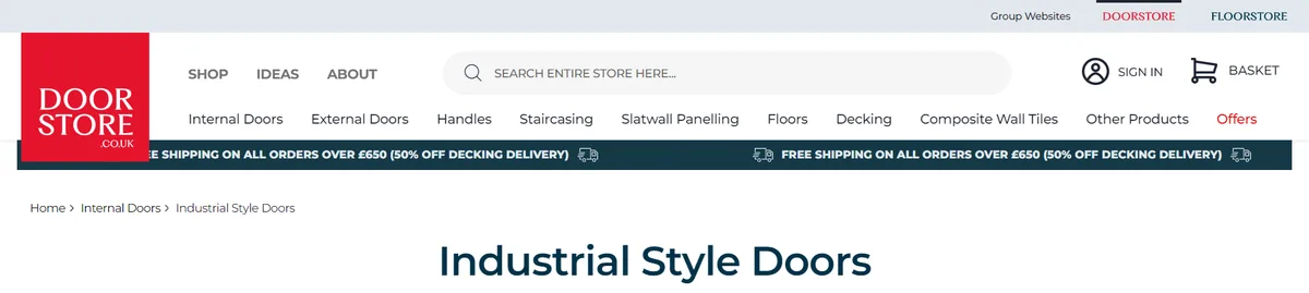 Categoryviewpage hero screenshot — doorstore co uk