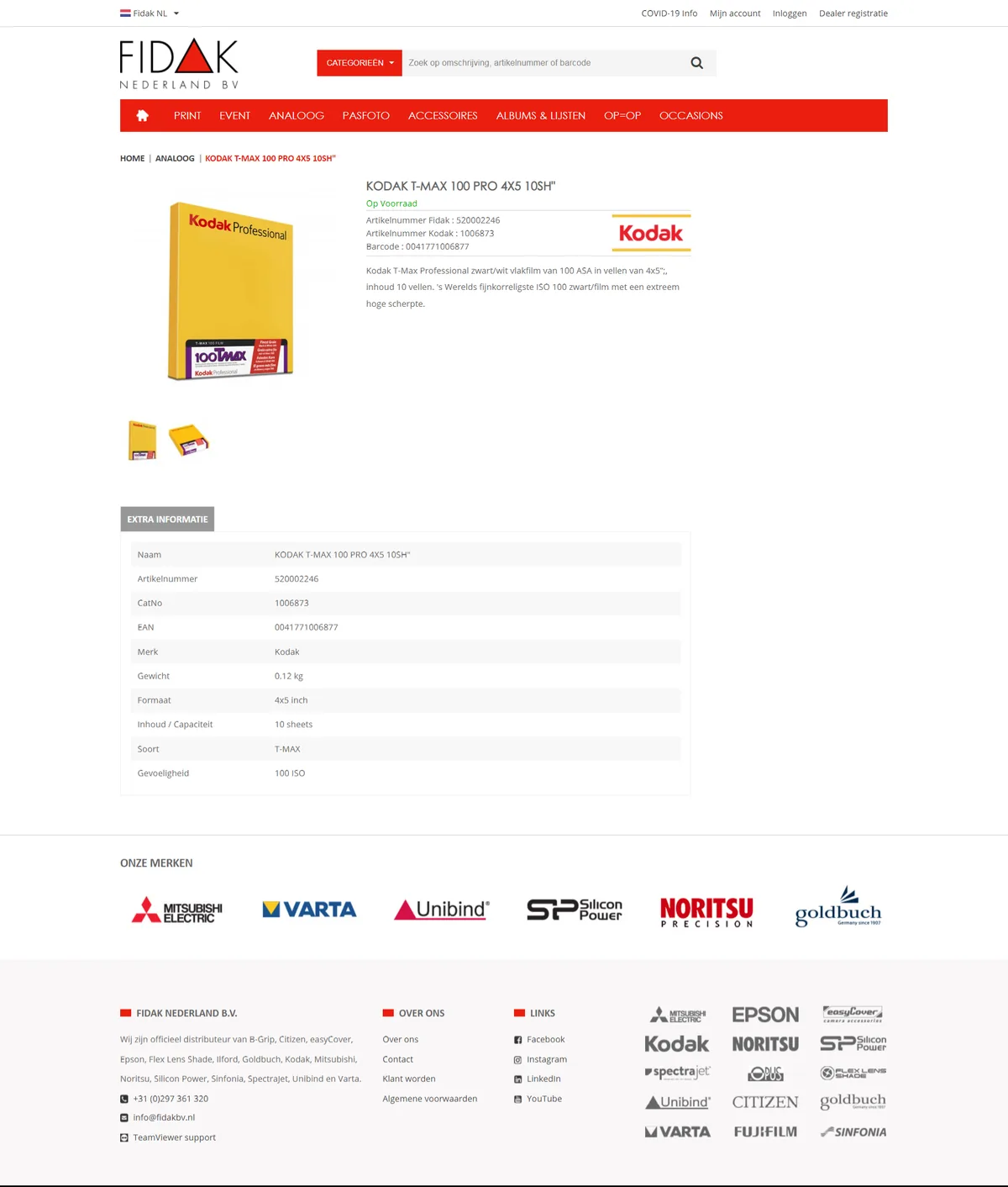 Productview hero screenshot — fidakbv nl