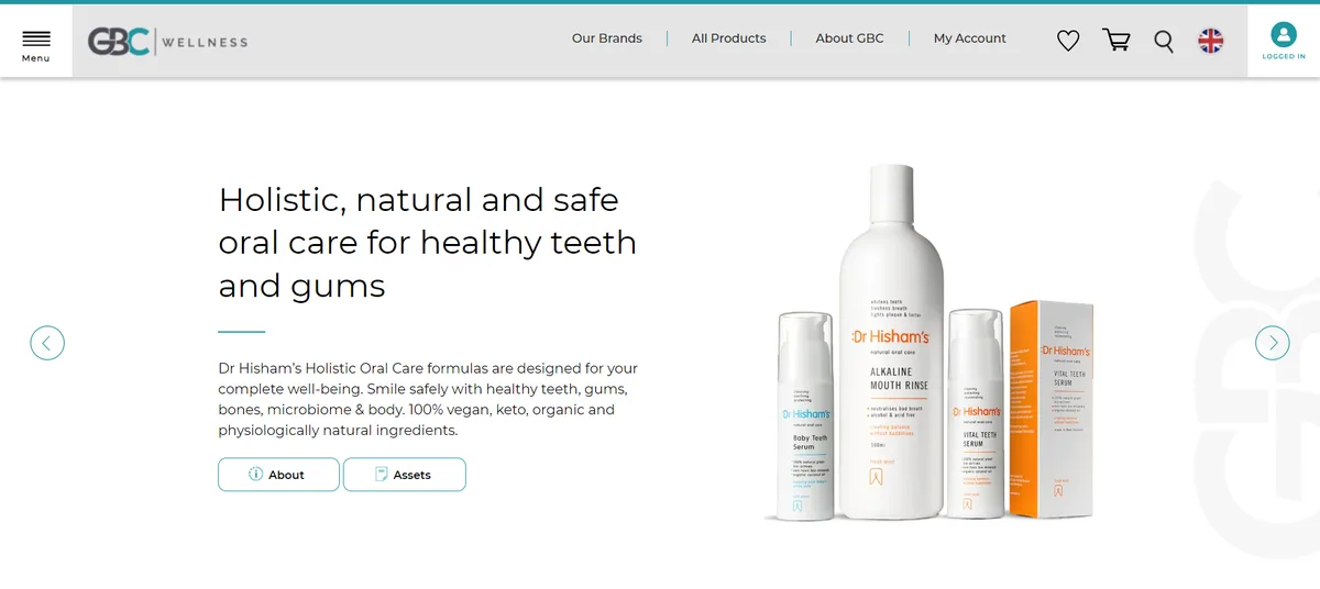 Afterloginproductslistpage hero screenshot — gbcwellness com au
