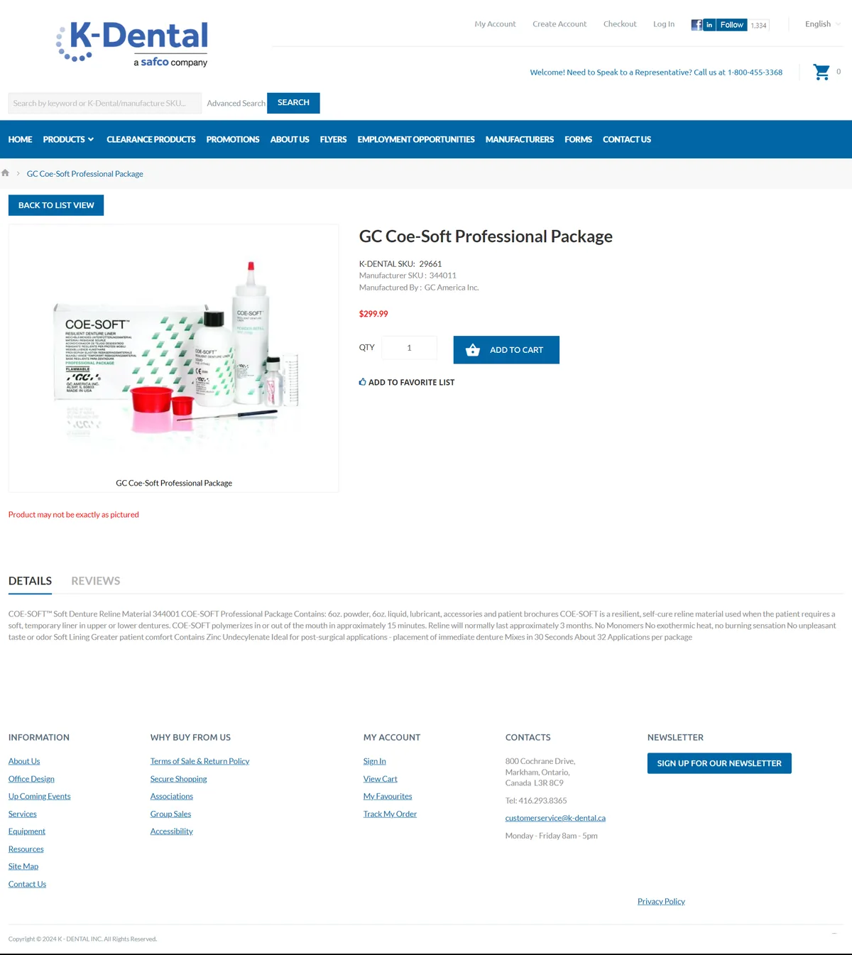 Productviewpage hero screenshot — k dental ca