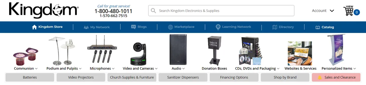 Productlandingpage hero screenshot — kingdom com