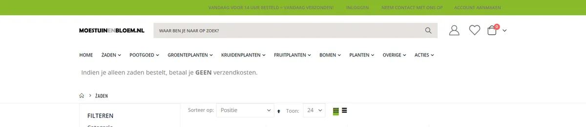 Categorylistpage hero screenshot — moestuinenbloem nl