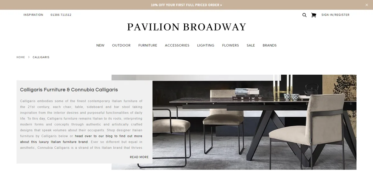 Categoryviewpage hero screenshot — pavilionbroadway co uk