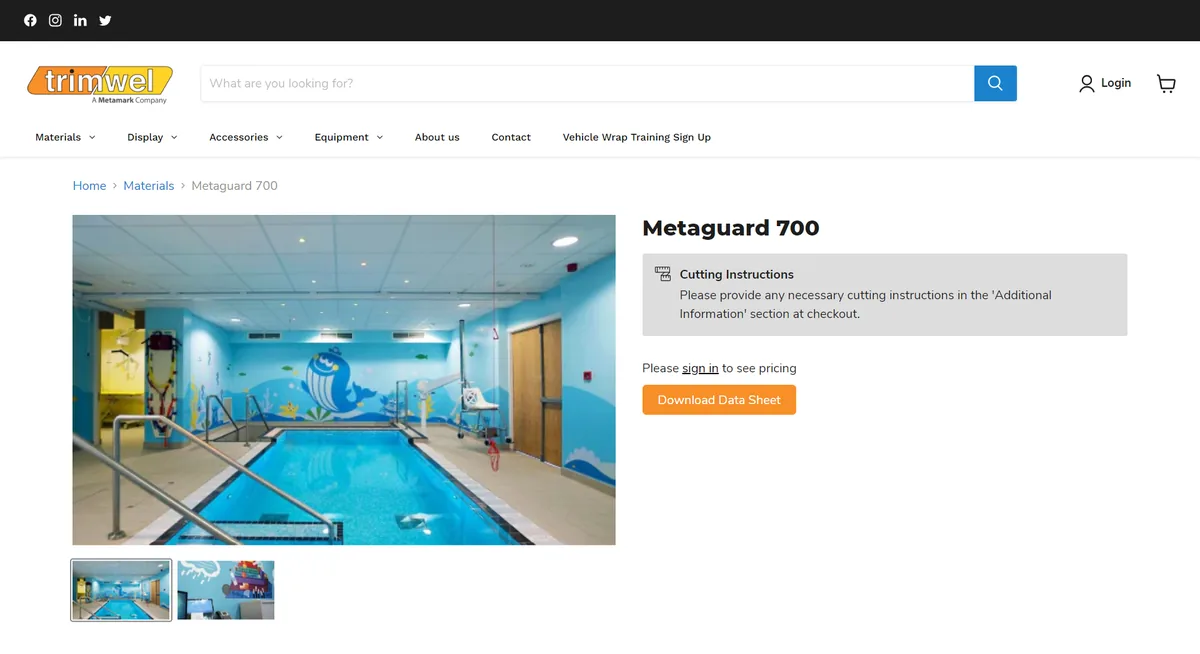 Productviewpage hero screenshot — trimwel ie